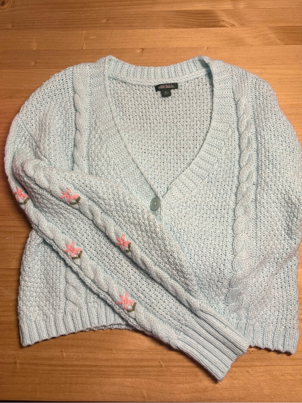 Wild Fable Cable Knit Cropped Cardigan XL